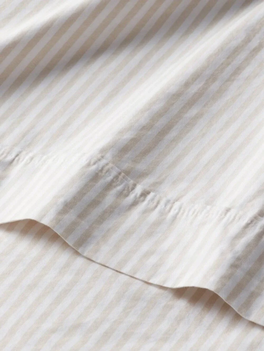 Threshold King Organic Percale Sheet Set Khaki/ White Stripe -